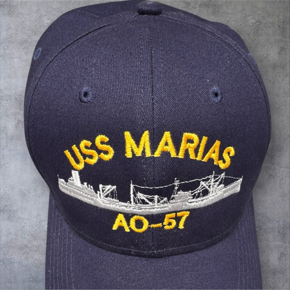 USS Marias AO-57 Navy Fleet Oiler OTTO Cap Hat Men's OSFM Veteran Embroidered